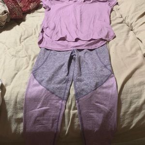 Lavender workout outfit set